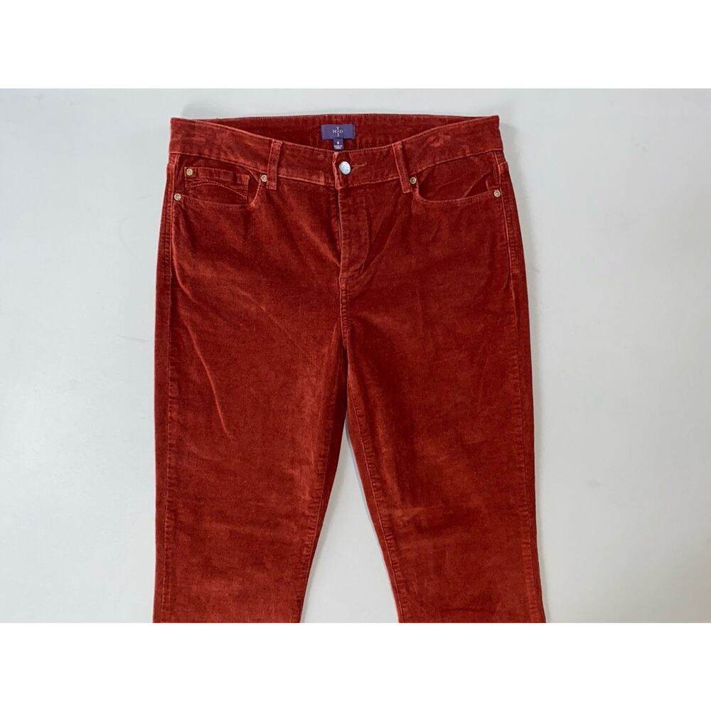 NYDJ Lift/Tuck 'Skinny' Jean Style Corduroy Pants, Cords. Red, Women's 8. EUC!!